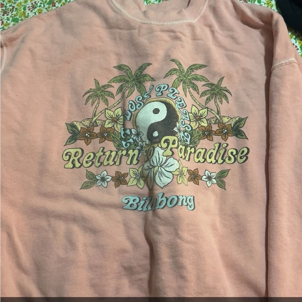 Billabong Women Peach Graphic Sweatshirt